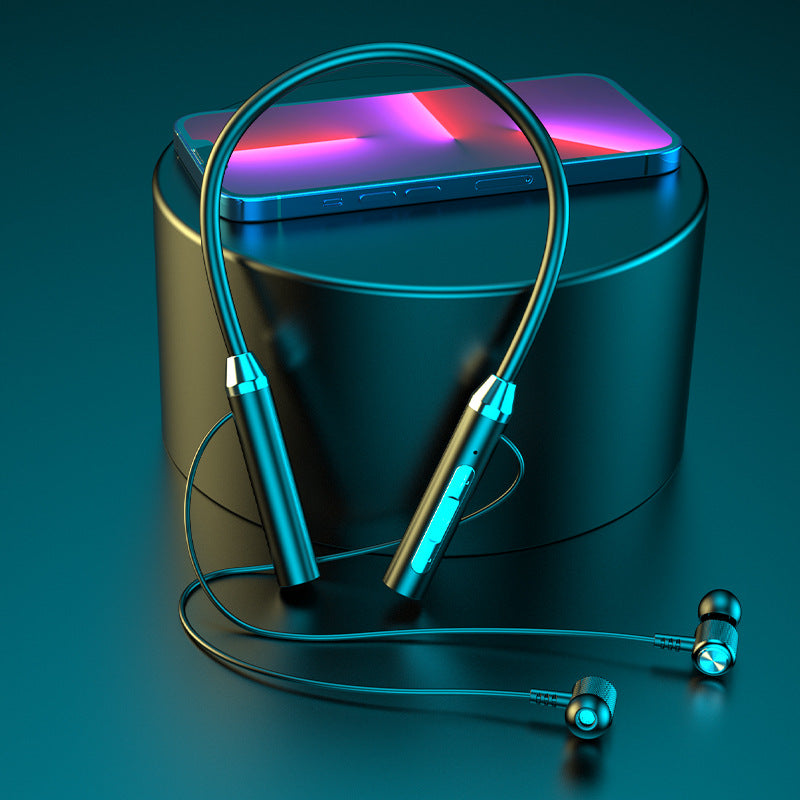 Bluetooth wireless headphones for neck-worn sports use