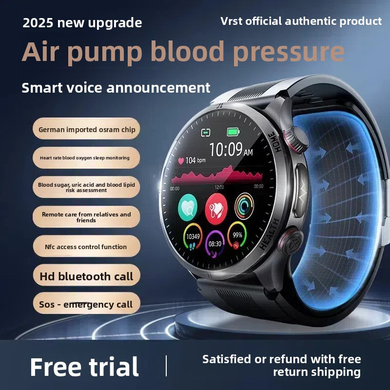 High-precision blood glucose watch for all-day health monitoring
