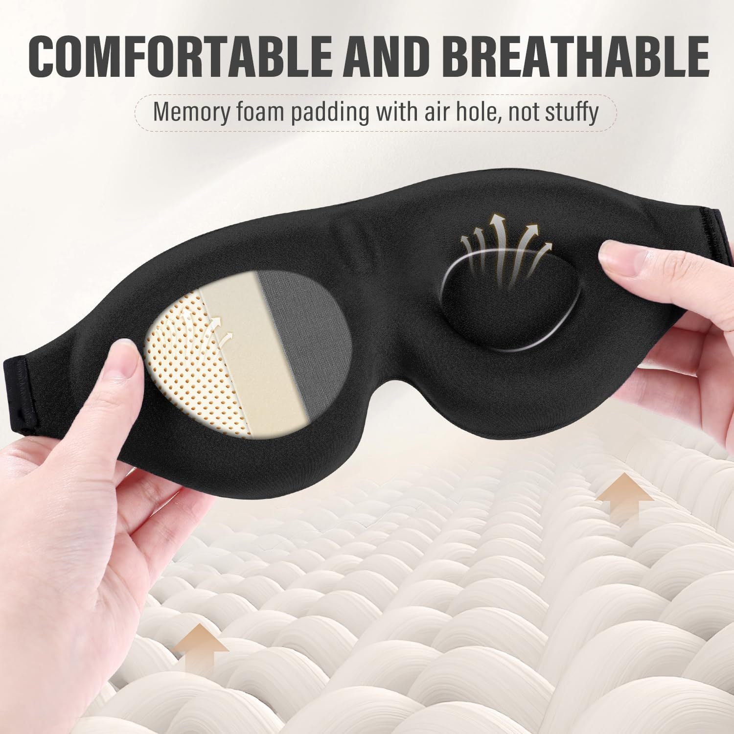 Full light-blocking sleep eye mask