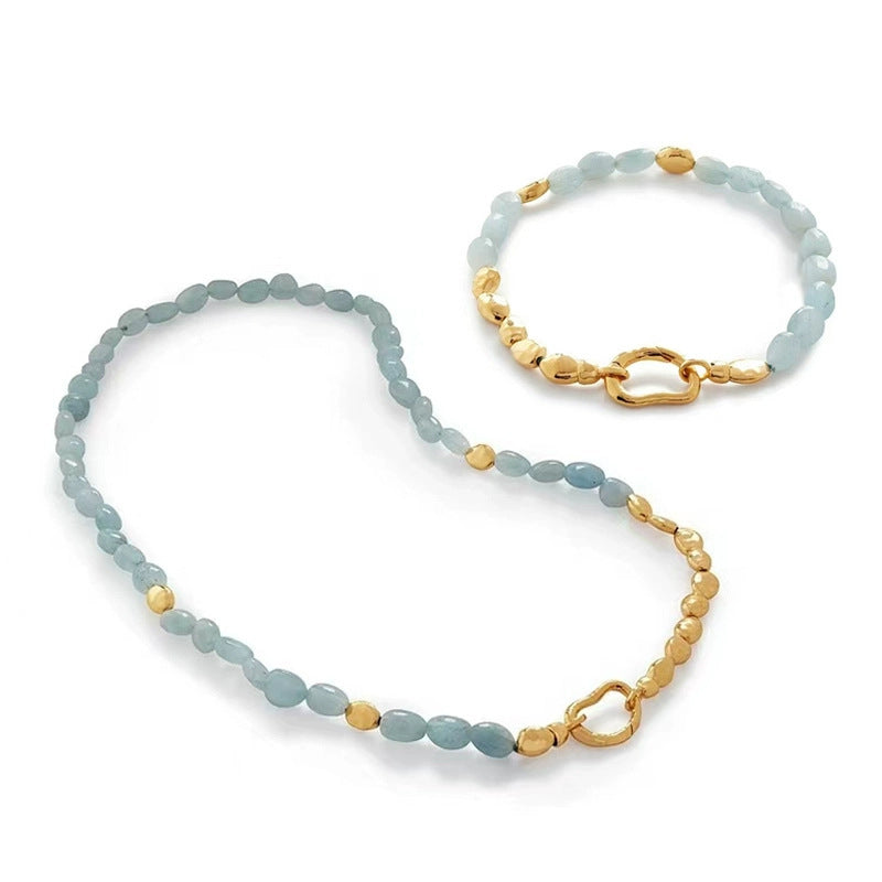 Aquamarine Necklace Bracelet