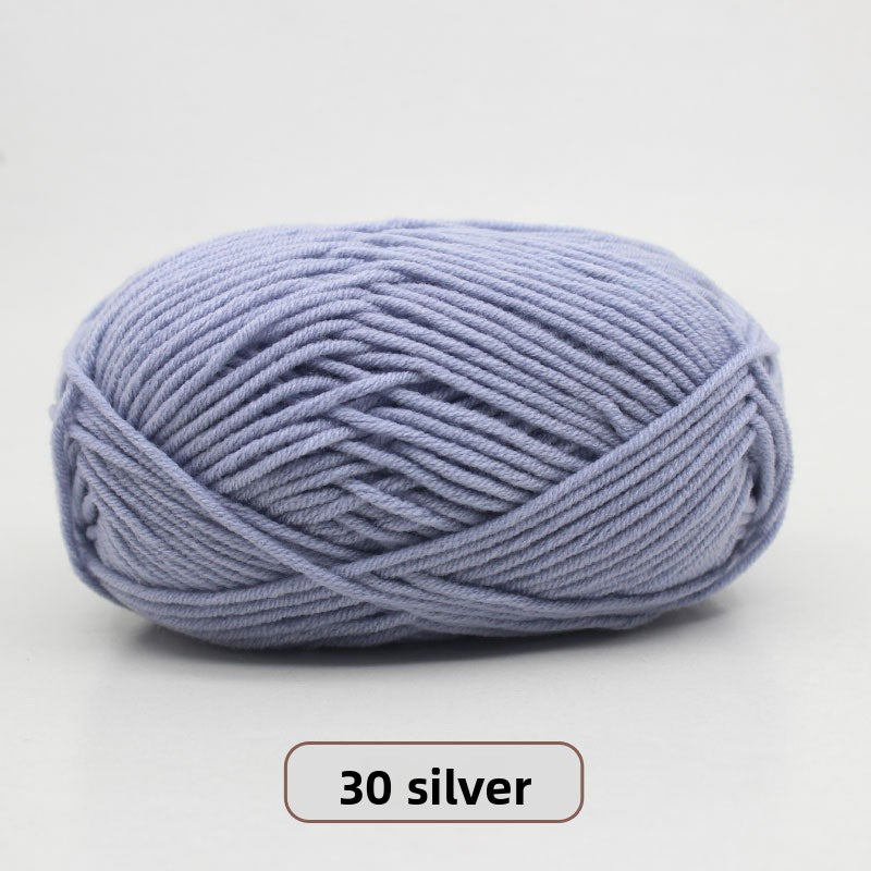 Five-Strand Milk Cotton Yarn for Knitting and DIY Crafts