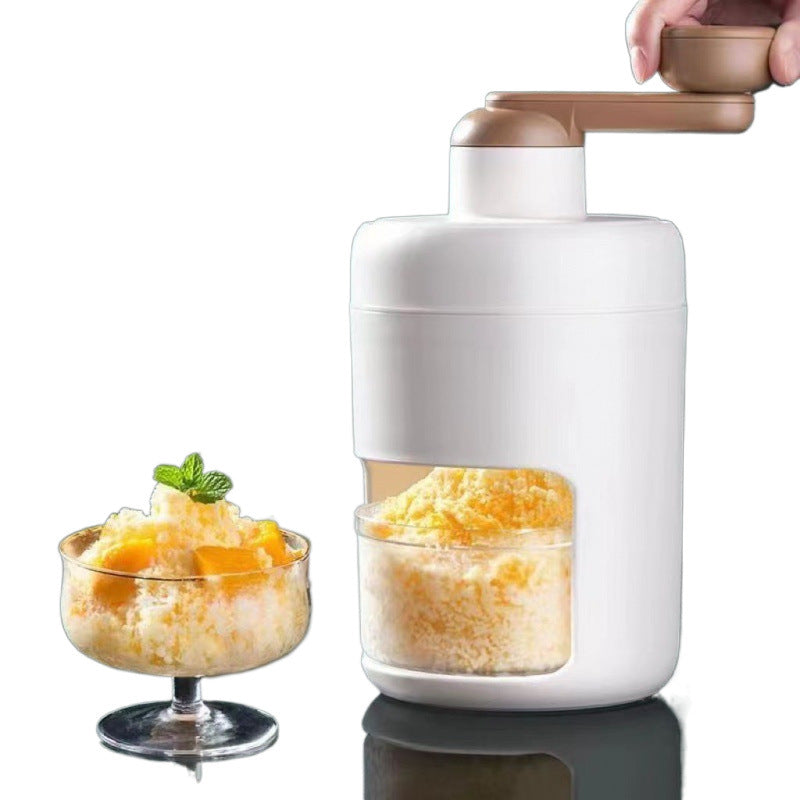 Handheld manual ice slush maker