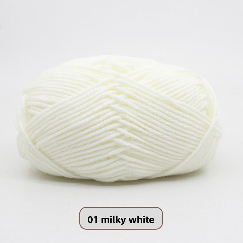 Five-Strand Milk Cotton Yarn for Knitting and DIY Crafts