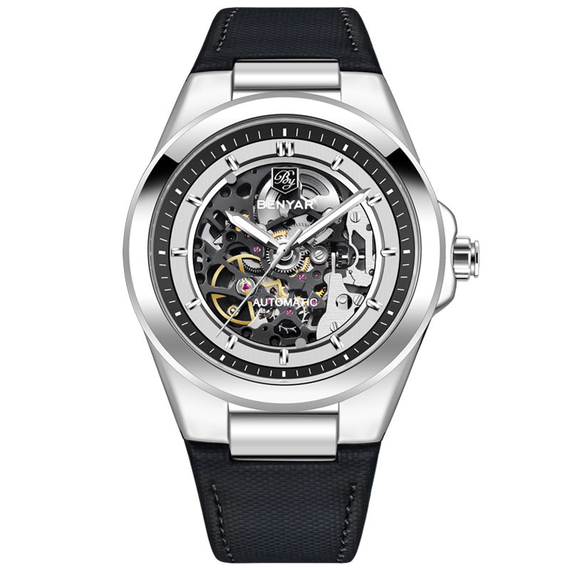 Benyar Automatic Skeleton Dial Men's Watch