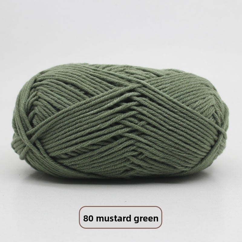 Five-Strand Milk Cotton Yarn for Knitting and DIY Crafts