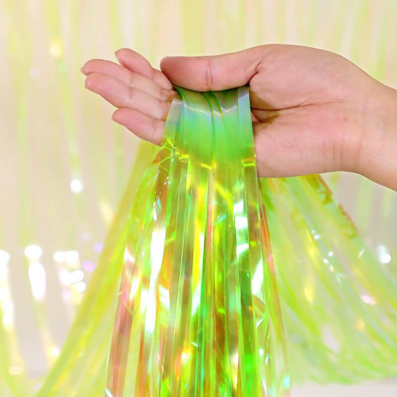Candy-colored rain curtain party decoration