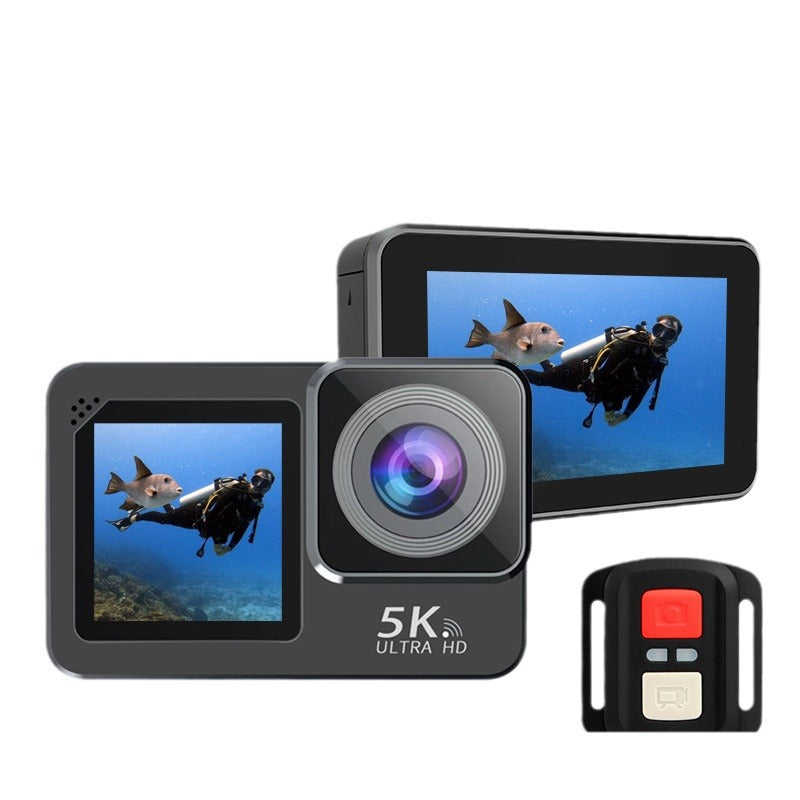 5K Sports Camera with Anti-Shake, Waterproof, WiFi, and 48MP