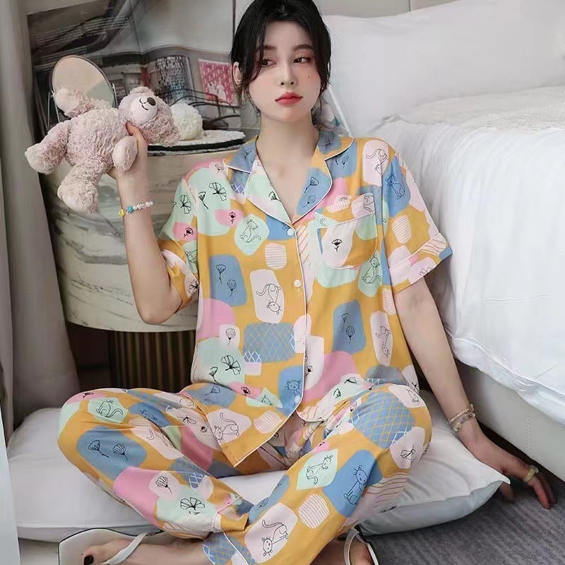 Long pants and cardigan home wear