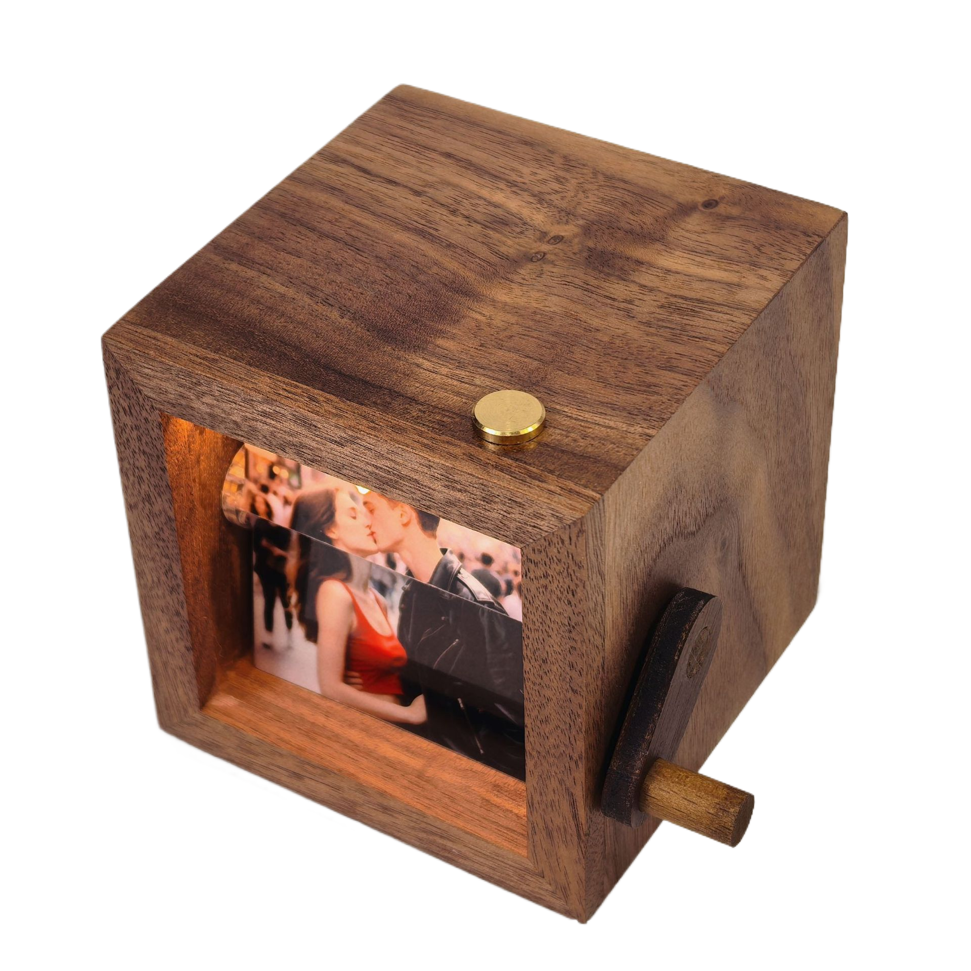 Luminous flip page book photo machine