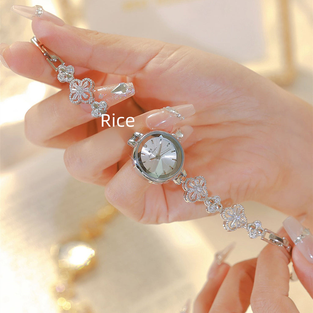 BS Four-leaf Clover Lucky Zircon Women's Chain Watch