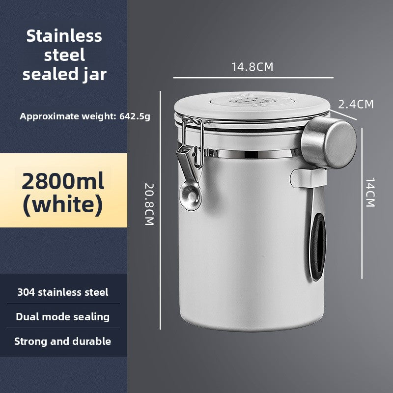 Coffee Bean Stainless Steel Sealed Container