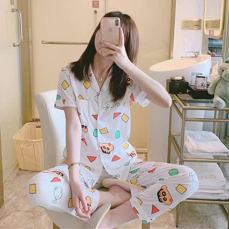 Long pants and cardigan home wear