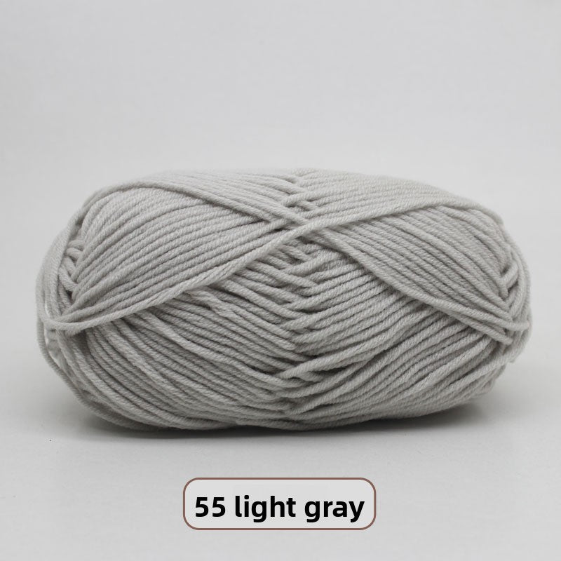 Five-Strand Milk Cotton Yarn for Knitting and DIY Crafts