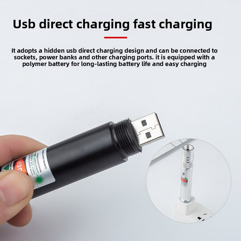 High-power USB Rechargeable Laser Pointer with Aluminum Alloy Body