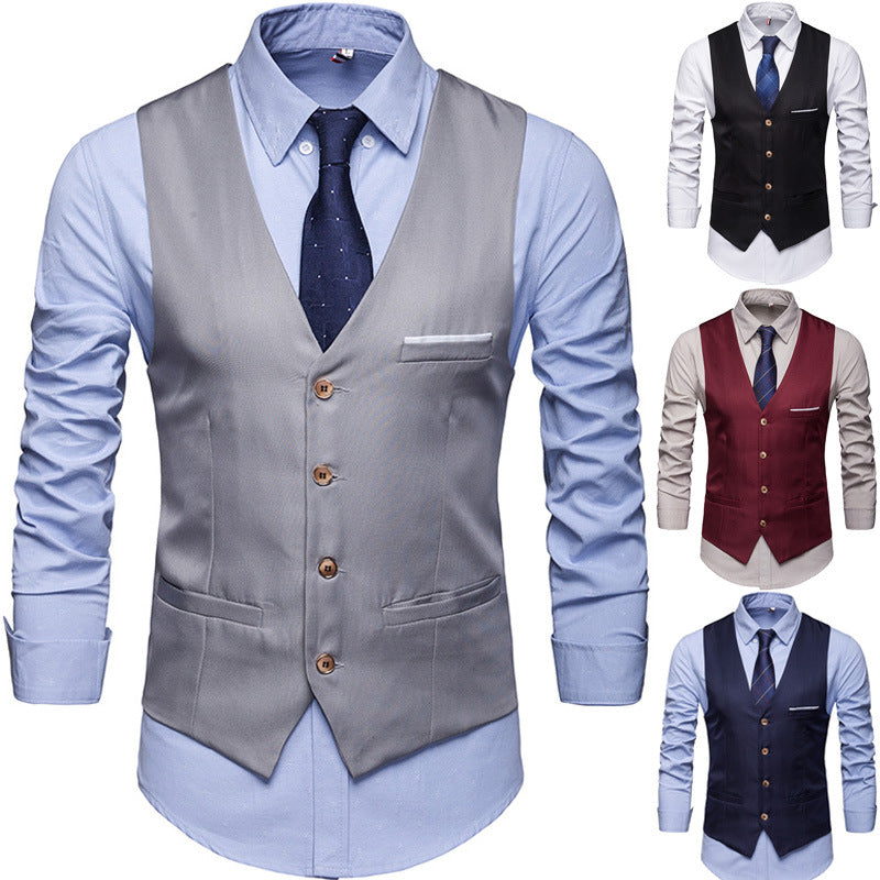 utfitSuit Vest Men's Formal and Casual Business Style Groomsman O