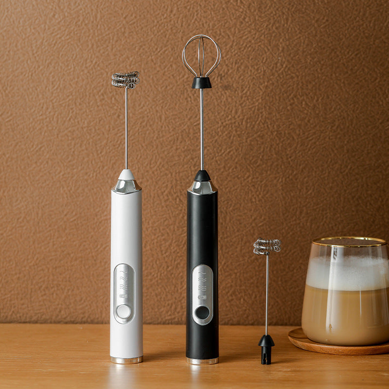 Coffee frother electric household rechargeable