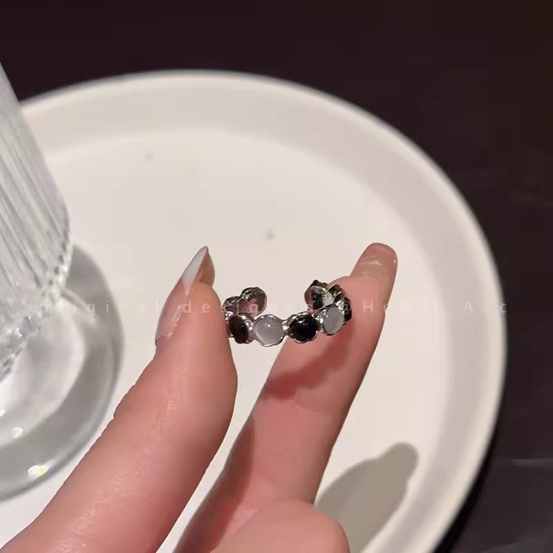 Star opal rings, fashionable and versatile, temperament, hot girl design, open rings