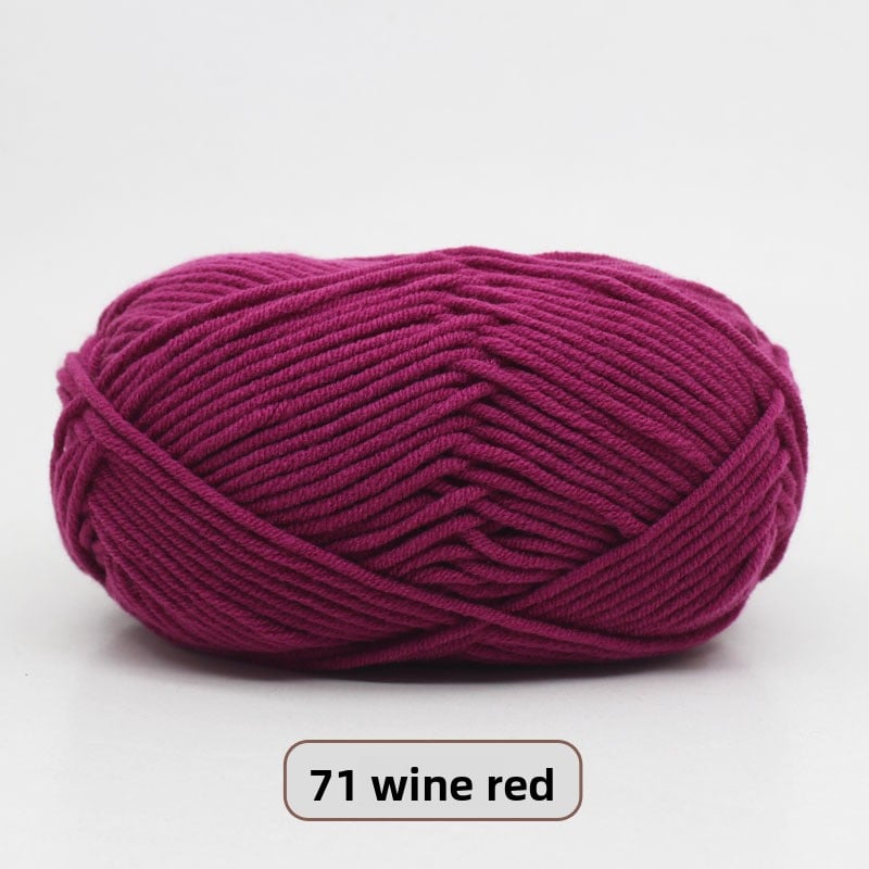 Five-Strand Milk Cotton Yarn for Knitting and DIY Crafts