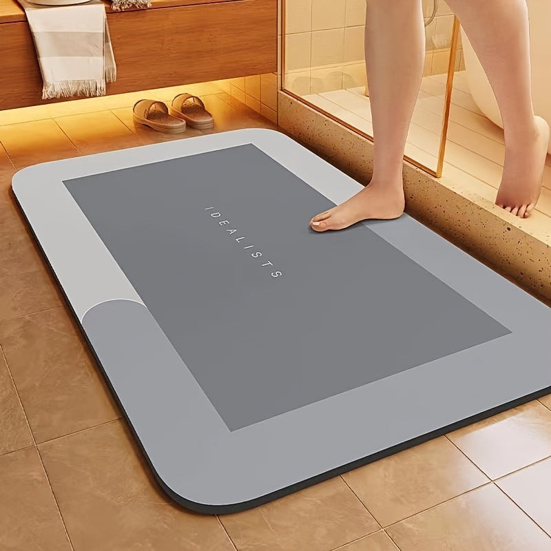 Absorbent Anti-Slip Diatom Mud Bathroom Floor Mat.