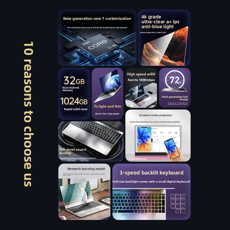 Core i7 thin and light notebook computer