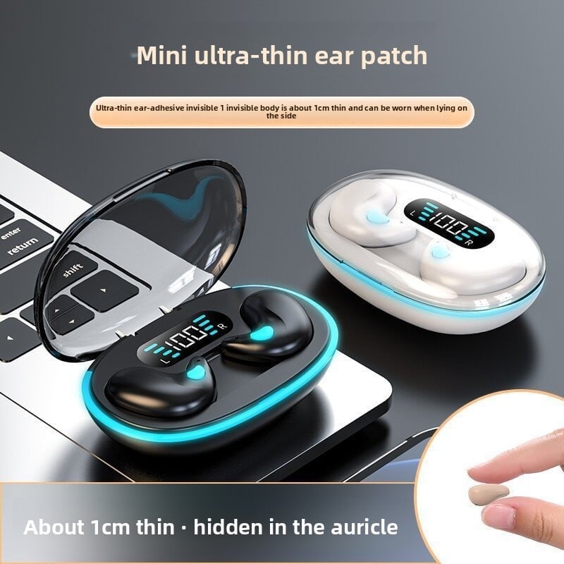 Invisible Sleep Bluetooth Headset with Bone Conduction and Noise Reduction