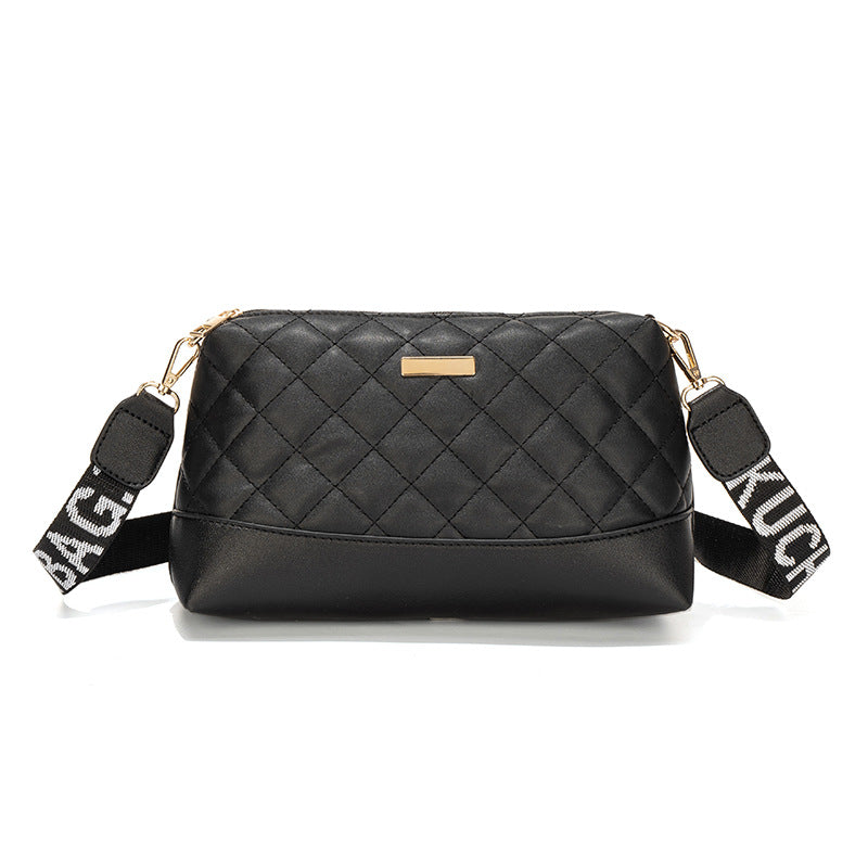Embroidered Shoulder Bag - Small Square Bag for Women