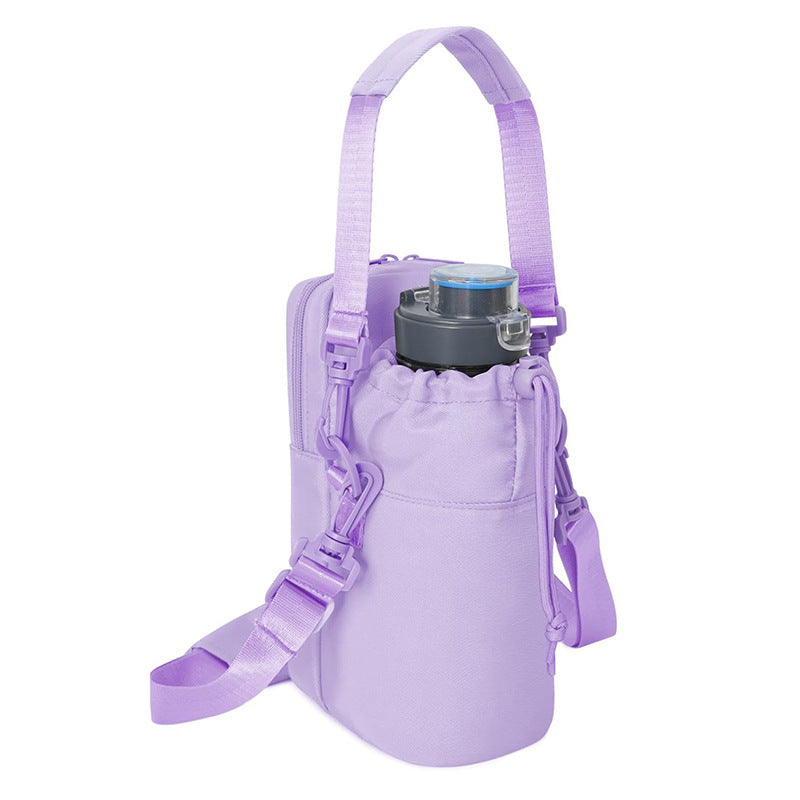 Insulated Water Bottle Sling Bag with Phone Pocket