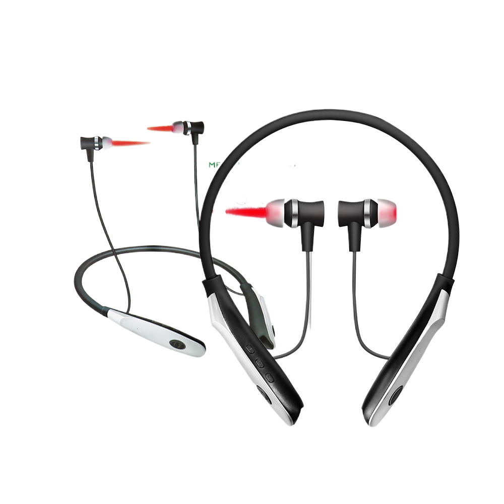 Neck-mounted ear laser irradiation device