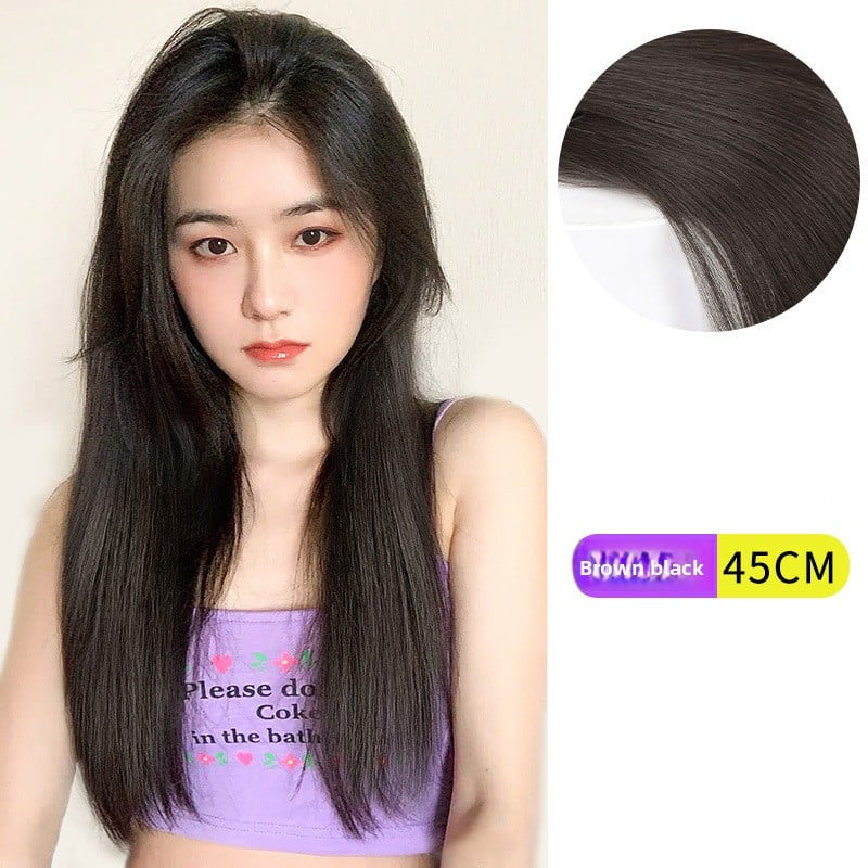 V-Shaped Fluffy Synthetic Hair Wig ? Straight/Curly (50cm/60cm)