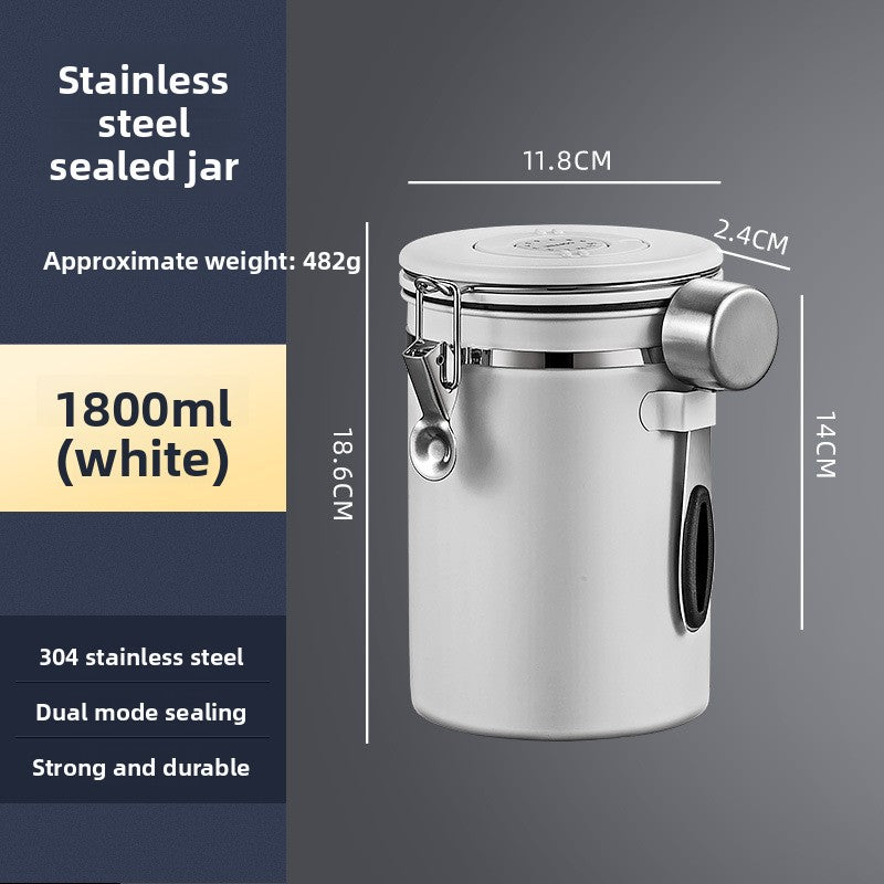 Coffee Bean Stainless Steel Sealed Container