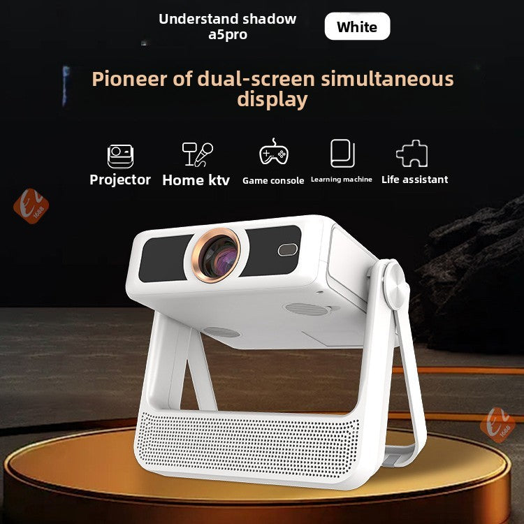 Dongying A5Pro Dual-Screen HD Touch Projector