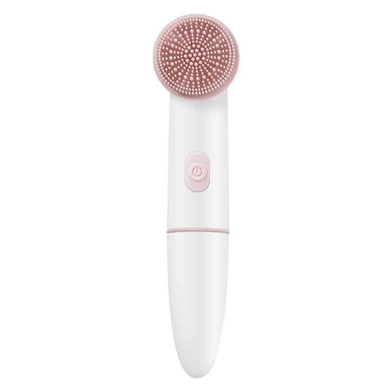 Electric Silicone Facial Cleansing Brush with Ultrasonic Vibration