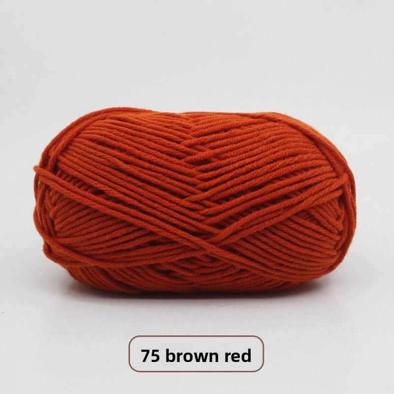 Five-Strand Milk Cotton Yarn for Knitting and DIY Crafts