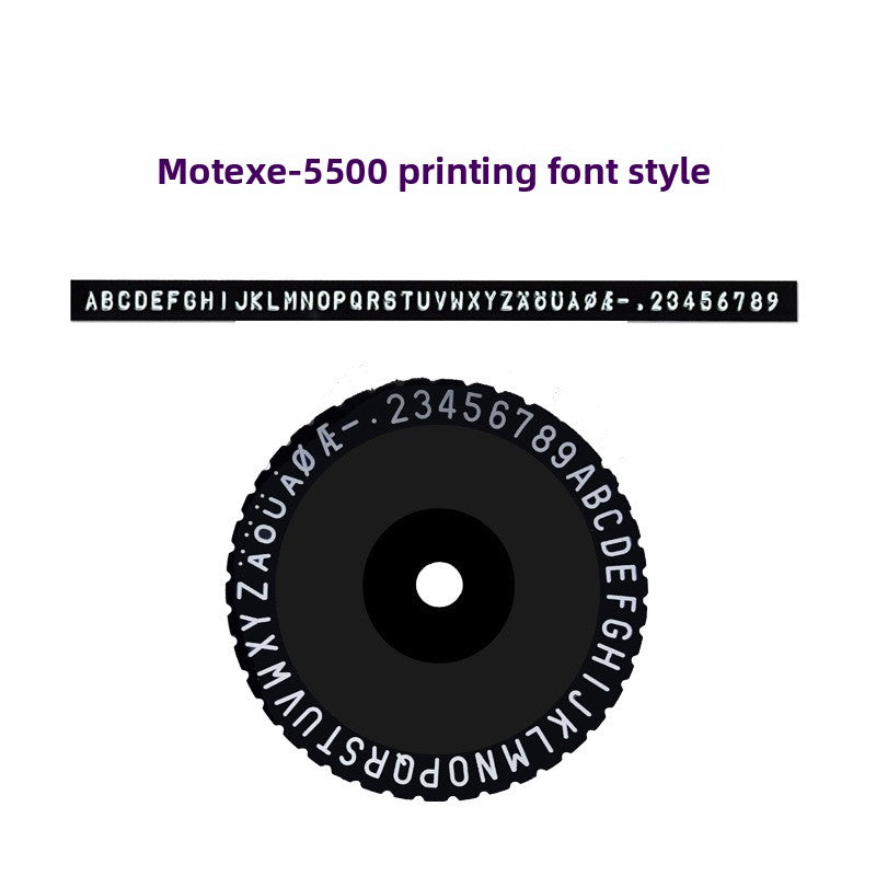 Manual printer raised and recessed labels