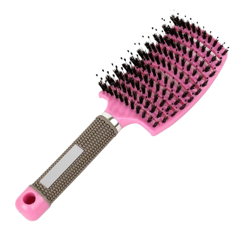 Bristle Comb Long Wide Tooth Hairdressing Ribbon Curling Styling Detangling Massage Anti-static Comb