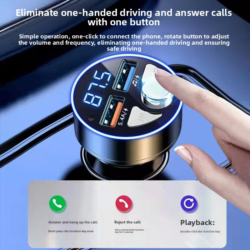 Car Charger with Bluetooth Player and Fast Charging