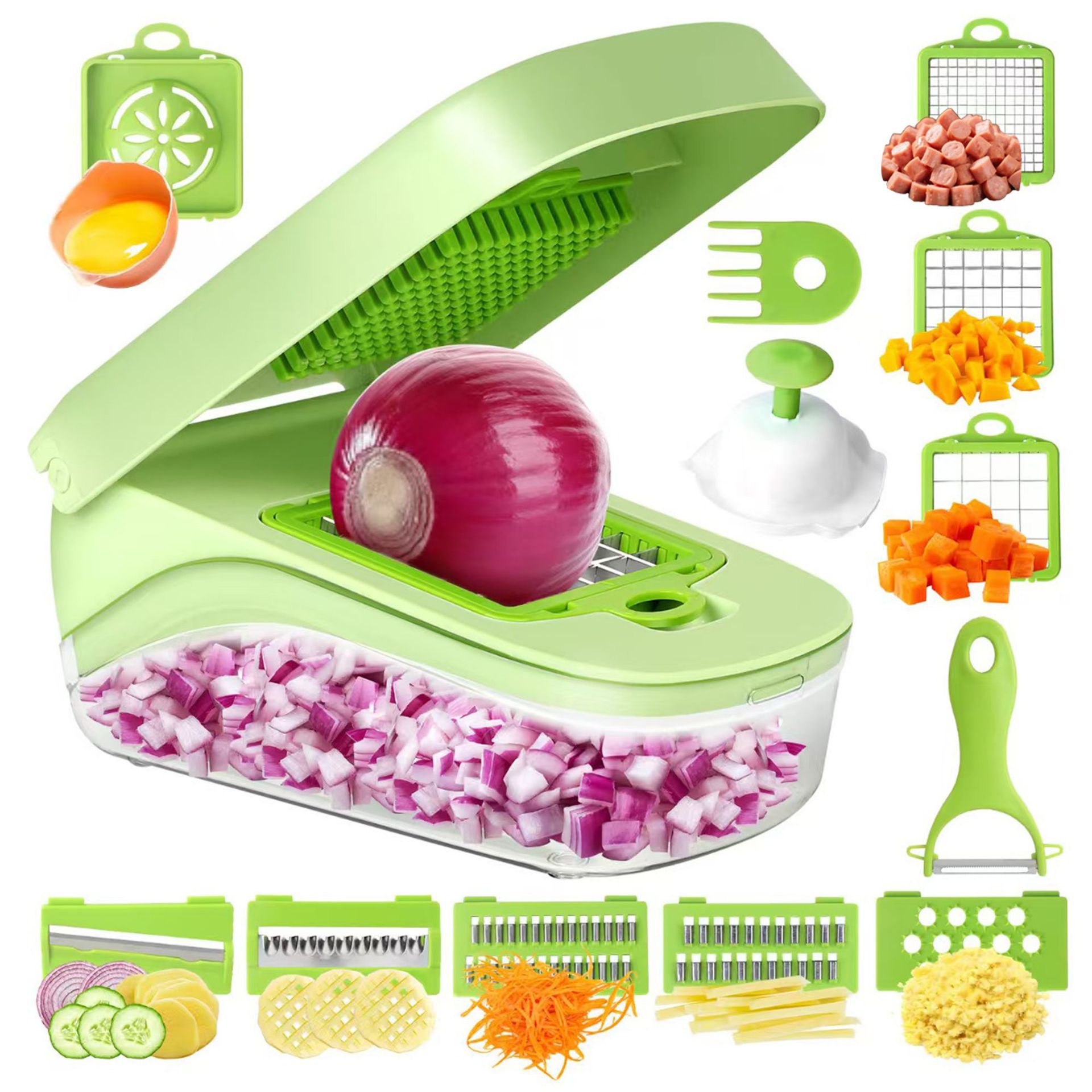 Multi-Functional Vegetable Cutter - Slicer, Shredder & Dicer