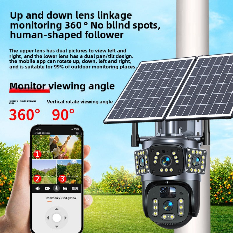 Solar-powered surveillance camera