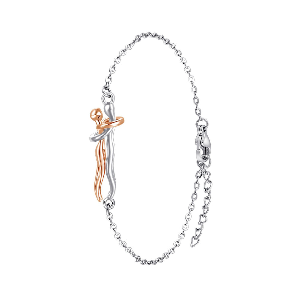 Couple Embrace Pendant Necklace