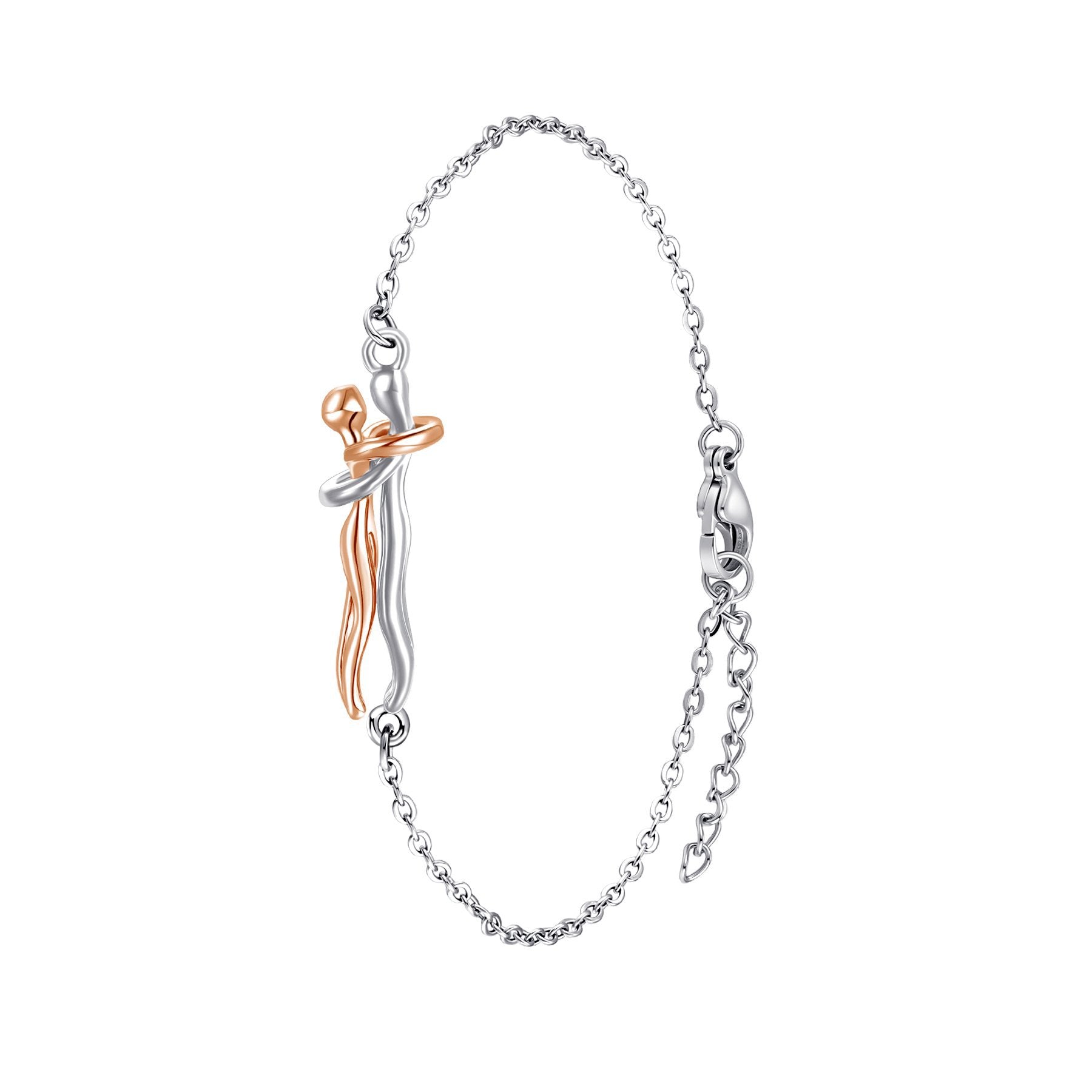 Couple Embrace Pendant Necklace