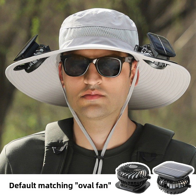 Solar fan cap
