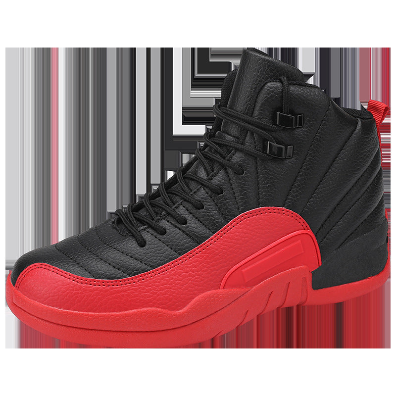 Winter men's white high-top sports super-fine shoes