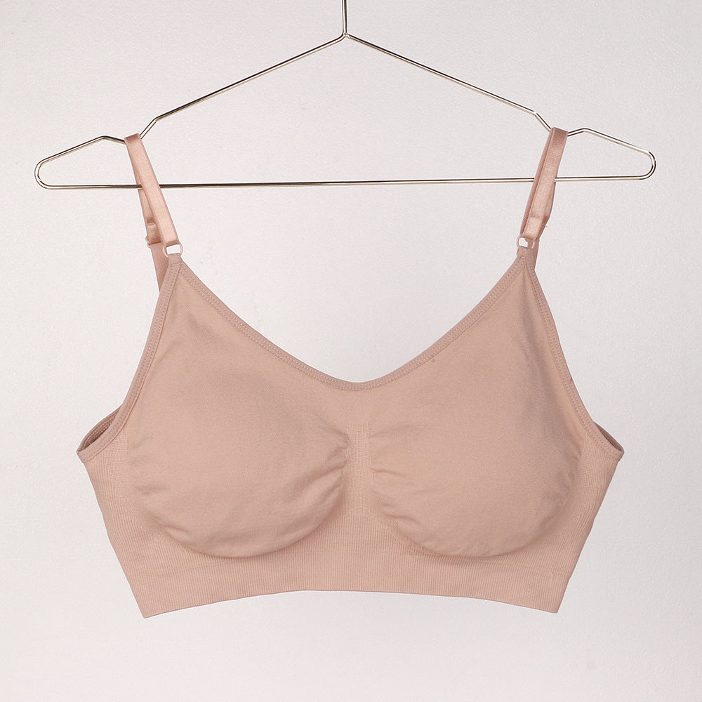 Halter sports bra set without steel rings