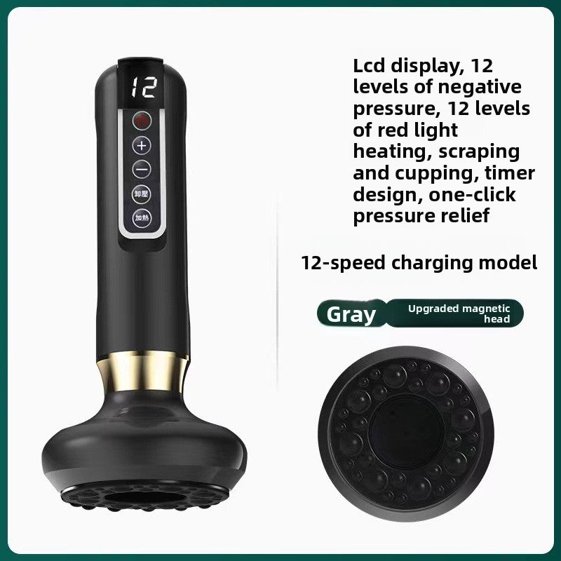 Electric Cupping Therapy Device with Adjustable Pressure and Heating
