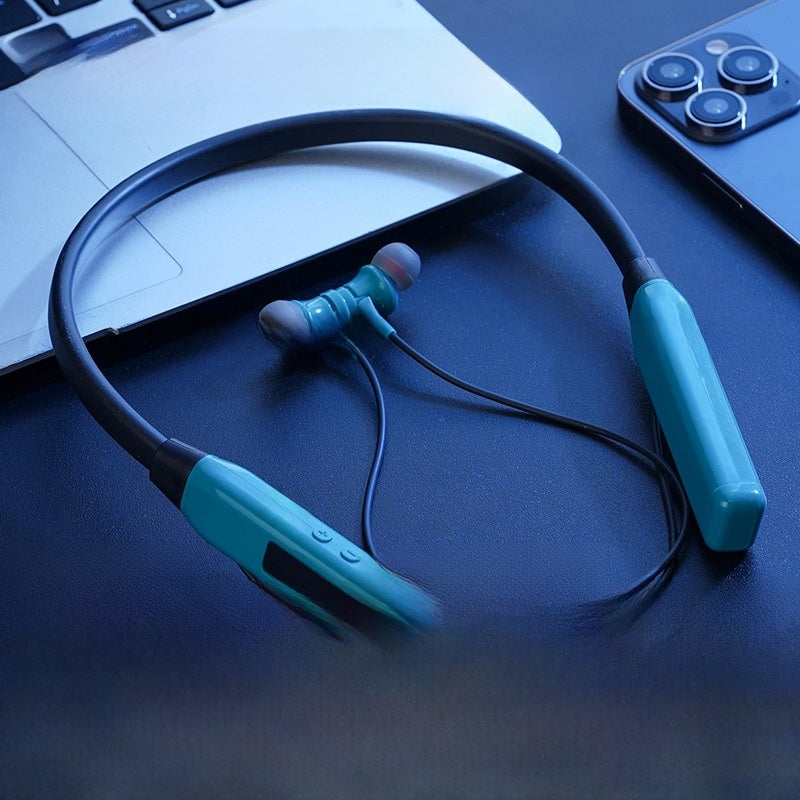 Digital Display Noise Reduction Bluetooth Neckband Headset