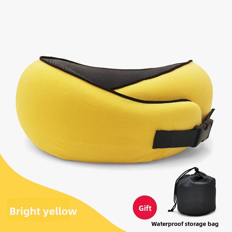 A U-shaped neck guard pillow that can be stored