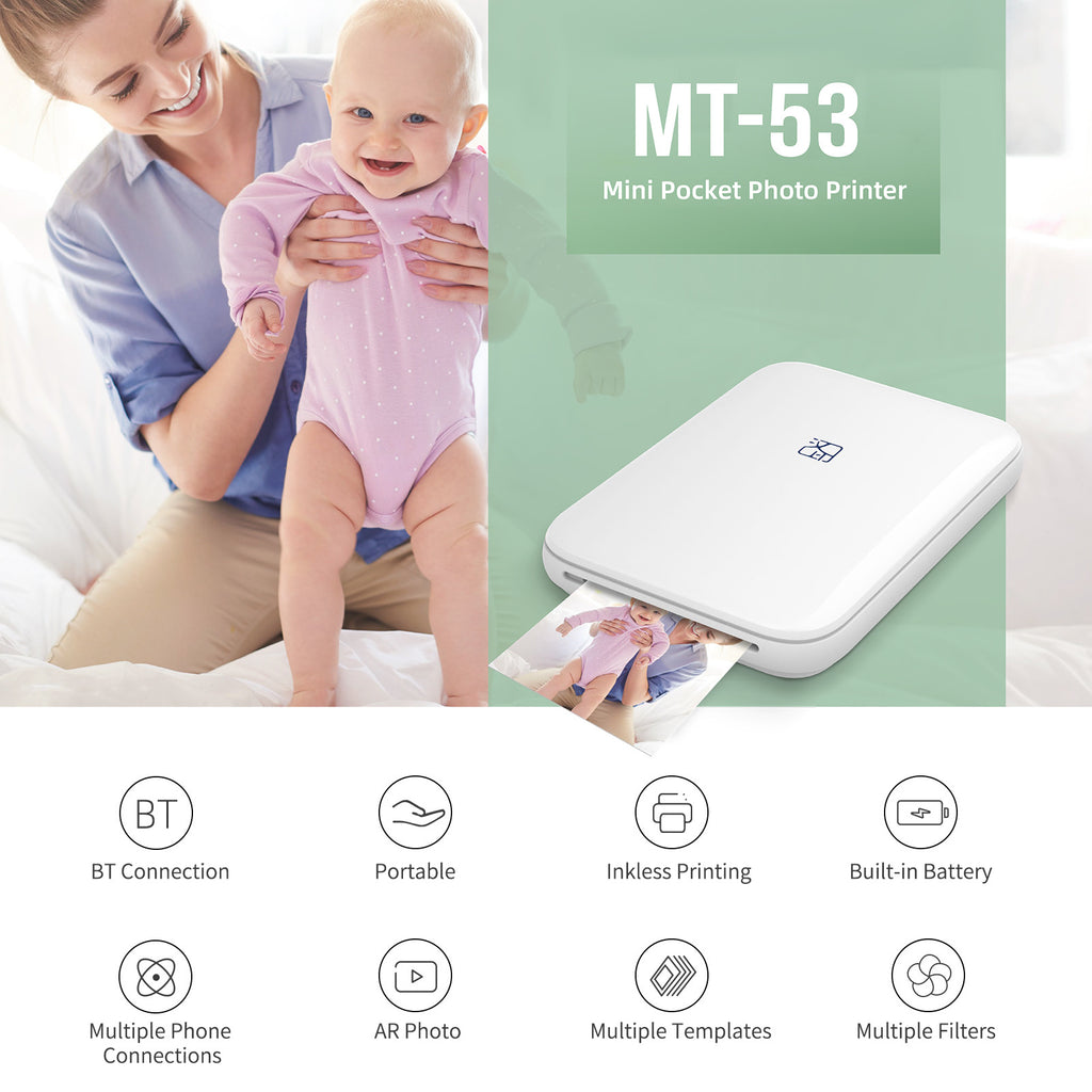 Hanyin MT53 Portable Bluetooth Zink Photo Printer