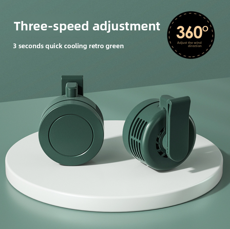 Portable USB Mini Fan with Clip and 3 Speed Settings