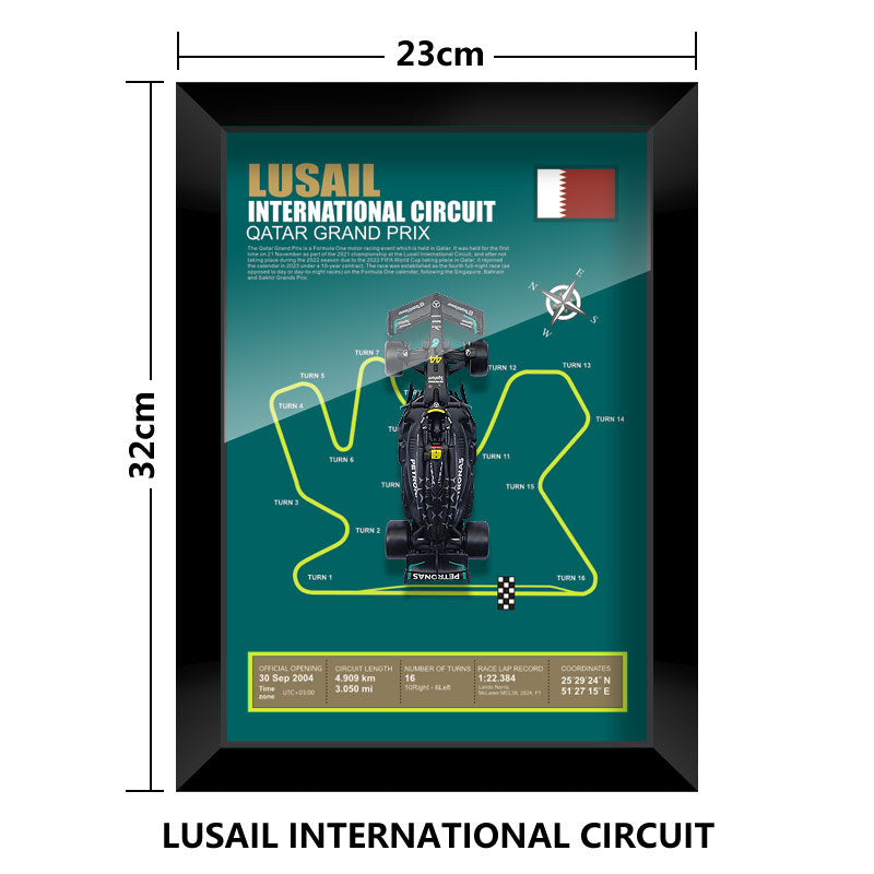 F1 Mercedes-Benz W14 Hamilton Track Scene Racing Model Study Club Decoration Hanging Painting