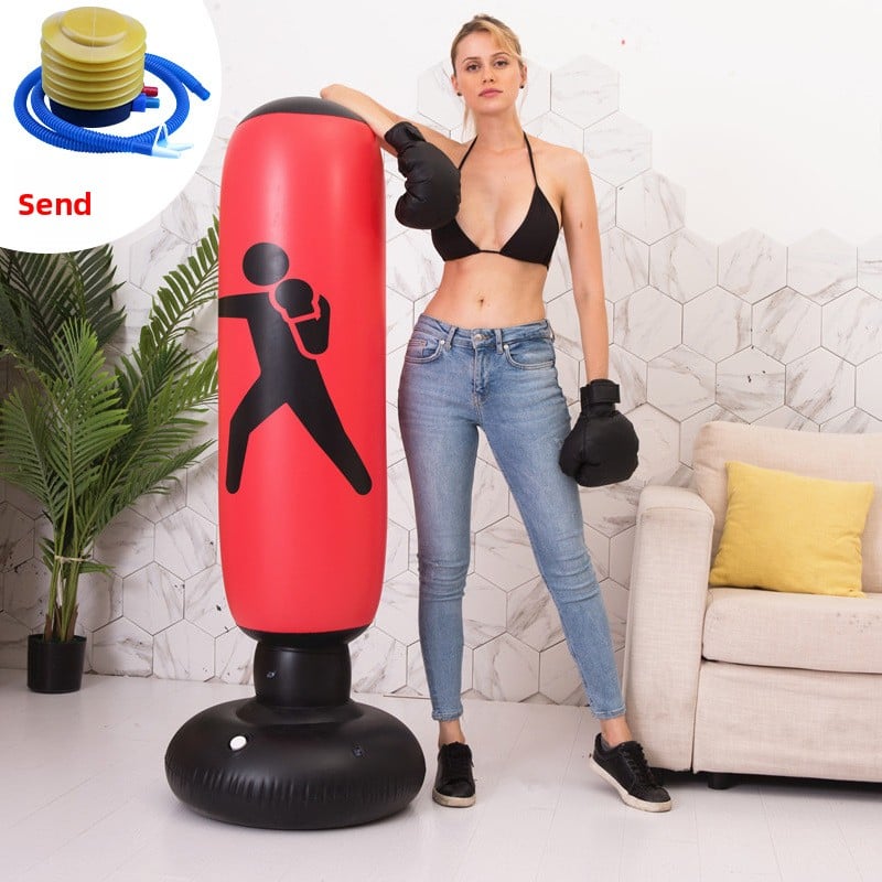 Inflatable fitness boxing column untoppleable figure
